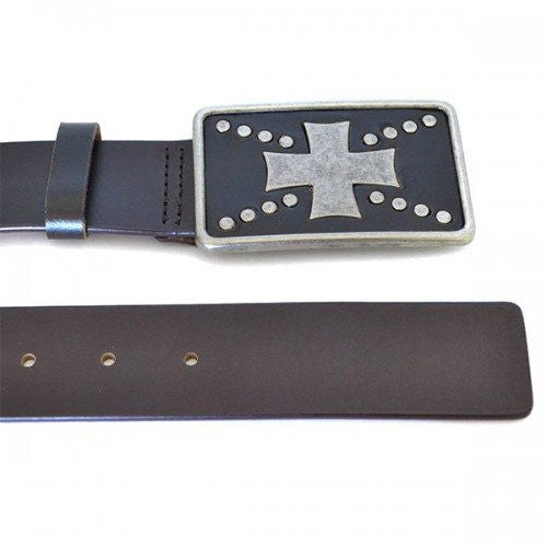 HUGH - Mens Brown Leather Belt  - Belt N Bags