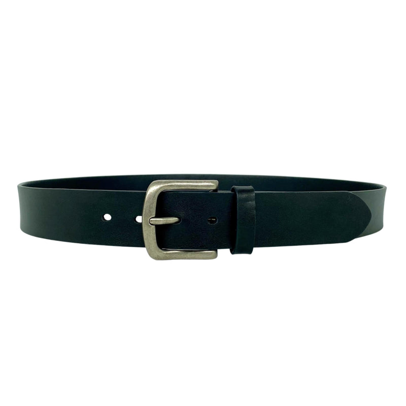 JACOB Men's Belt - Genuine Leather & Silver Buckle - BeltNBags Australia