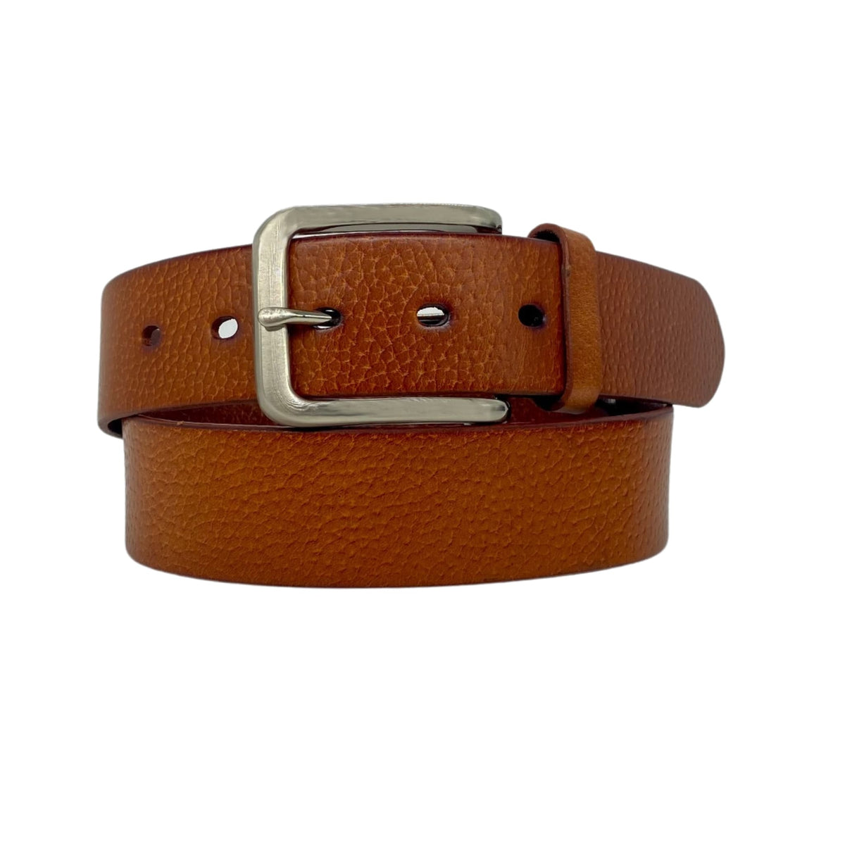 JARROD - Light Tan Belt - Silver Buckle - Genuine Leather | Beltnbags Australia 