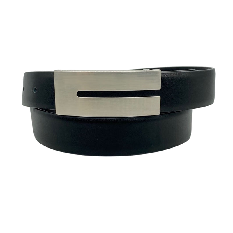 JOSHUA - Black Genuine Leather Dress Belt for Men | BeltNBags Australia