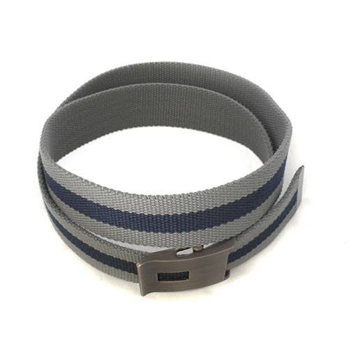 JULIAN - Mens Grey & Navy Canvas Belt - CLEARANCE  - Belt N Bags