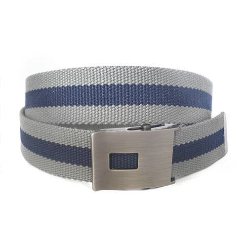 JULIAN - Mens Grey & Navy Canvas Belt - CLEARANCE  - Belt N Bags