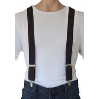 JEREMY - Mens Black & Maroon Fashion Braces  - Belt N Bags