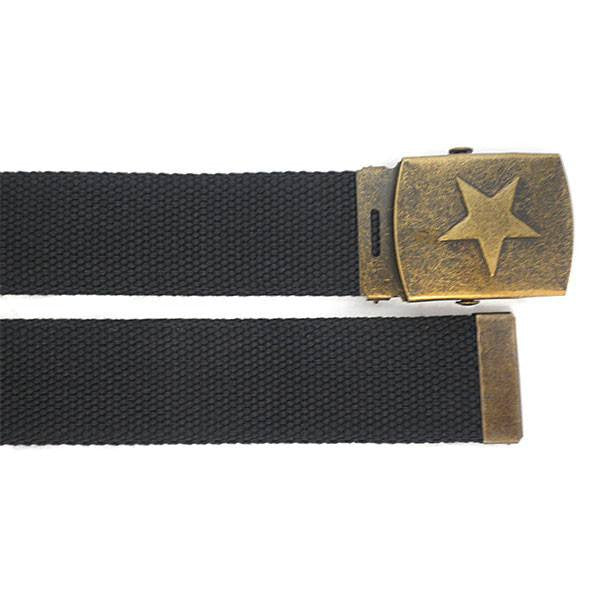 KELSO - Mens Black Webbing Belt  - Belt N Bags