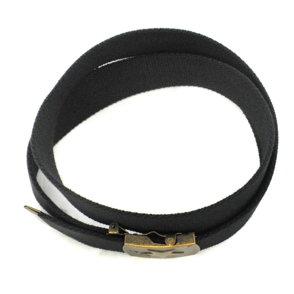 KELSO - Mens Black Webbing Belt  - Belt N Bags