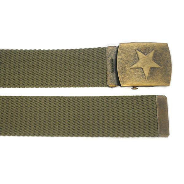 KELSO - Mens Khaki Webbing Belt  - Belt N Bags