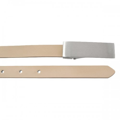 KIMBERLY - Womens Nude Genuine Leather Skinny Belt  - Belt N Bags