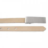 KIMBERLY - Womens Nude Genuine Leather Skinny Belt  - Belt N Bags