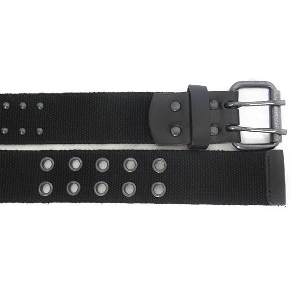 LEYLAND - Mens Black Canvas Belt  - Belt N Bags