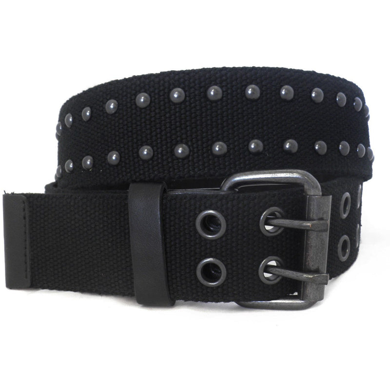 LEYLAND - Mens Black Canvas Belt  - Belt N Bags