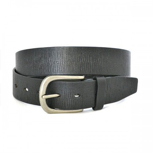 LINCOLN - Mens Black Leather Belt  - Belt N Bags