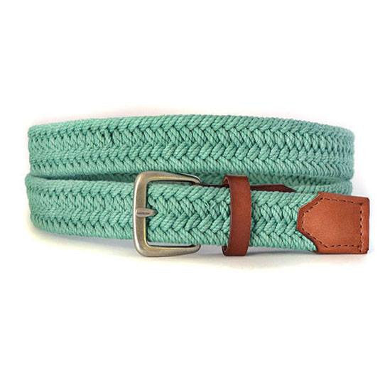 LOCK - Casual Green Cotton Webbing Belt  - Belt N Bags