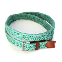 LOCK - Casual Green Cotton Webbing Belt  - Belt N Bags