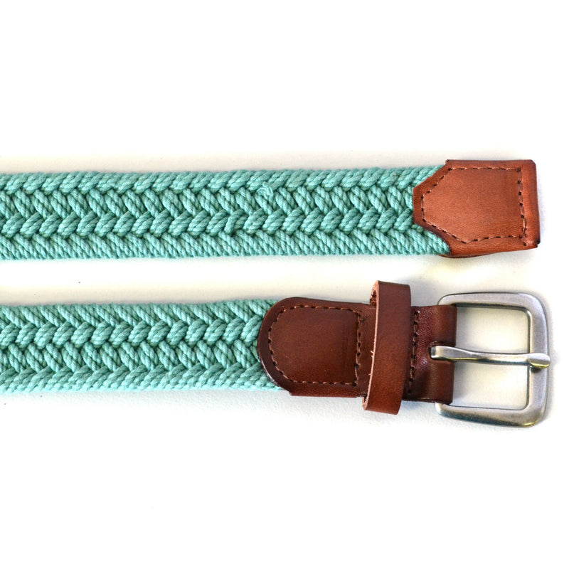 LOCK - Casual Green Cotton Webbing Belt  - Belt N Bags