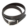 LEEDS - Mens Brown Faux Crocodile Leather Belt  - Belt N Bags