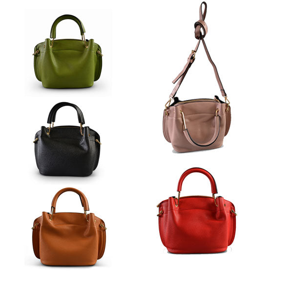 Lucy Green Vegan Pebbled Leather Soft Handle Bag  - Belt N Bags