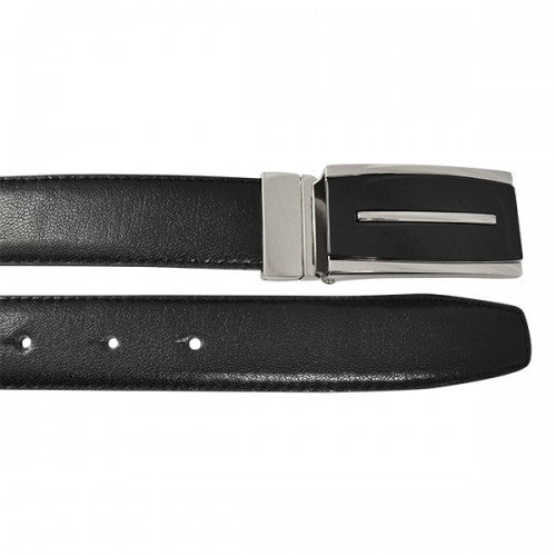 MALCOLM - Mens Black & Chocolate Reversible Genuine Leather Belt  - Belt N Bags