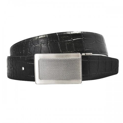 MAXWELL - Mens Black Genuine Leather Reversible Belt  - Belt N Bags