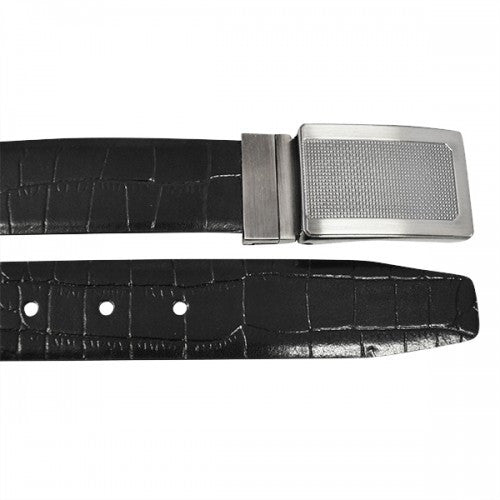 MAXWELL - Mens Black Genuine Leather Reversible Belt  - Belt N Bags