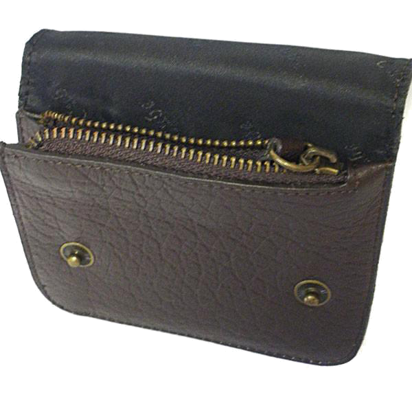 MORRIS - Men's Brown Genuine Leather Flip Wallet with Zip Pocket - CLEARANCE  - Belt N Bags