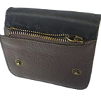 MORRIS - Men's Brown Genuine Leather Flip Wallet with Zip Pocket - CLEARANCE  - Belt N Bags