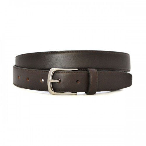 MARVIN - Mens Brown Leather Dress Belt  - Belt N Bags