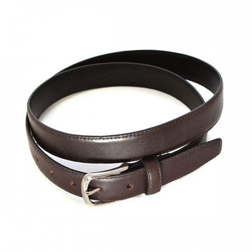 MARVIN - Mens Brown Leather Dress Belt  - Belt N Bags