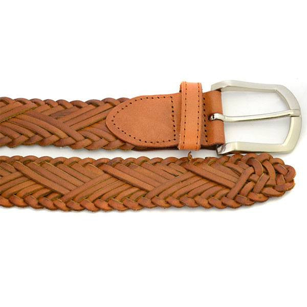 NELSON - Mens Tan Genuine Leather Belt  - Belt N Bags