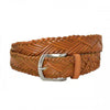 NELSON - Men's Tan Plaited Genuine Leather Belt freeshipping - BeltNBags