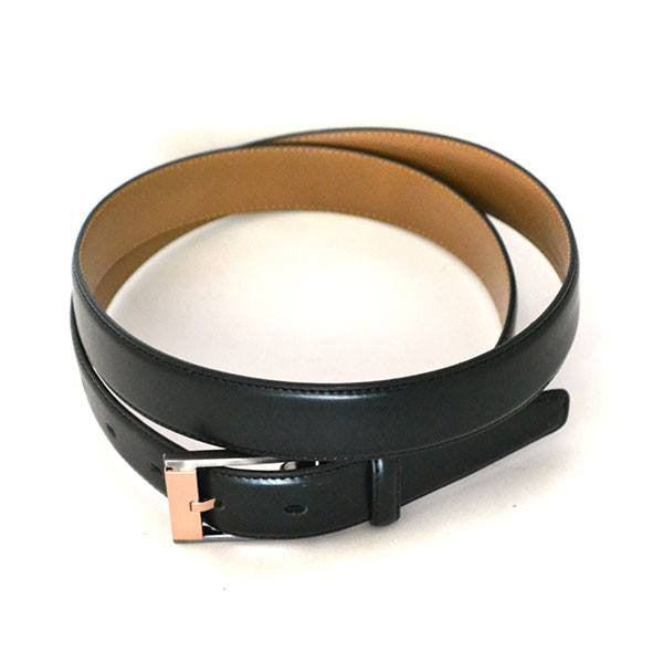 NEIL - Mens Black Leather Dress Belt  - Belt N Bags