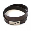 OAKLEY - Mens Brown Square End Leather Belt  - Belt N Bags