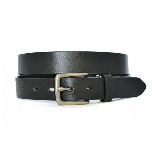 RUSSELL - Unisex Black Genuine Leather Belt  - Belt N Bags