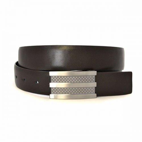 RAFAEL - Mens Black and Brown Leather Belt  - Belt N Bags