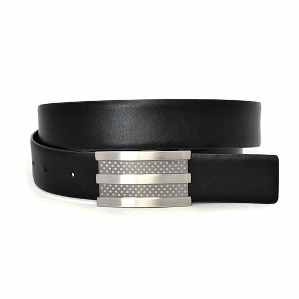RAFAEL - Mens Black and Brown Leather Belt  - Belt N Bags