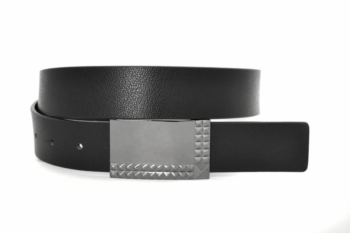 RAINER - Mens Black & Brown Leather Belt  - Belt N Bags