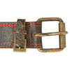 RILEY - Mens Dark Brown and Red Leather Belt - CLEARANCE  - Belt N Bags