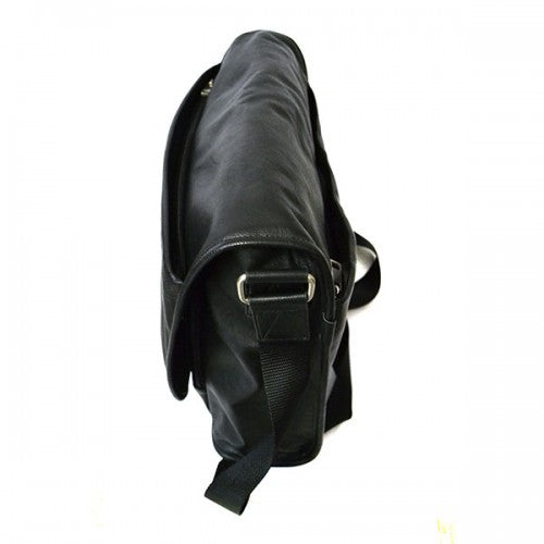 RIVERBANK - Mens Black Leather Crossbody Bag  - Belt N Bags