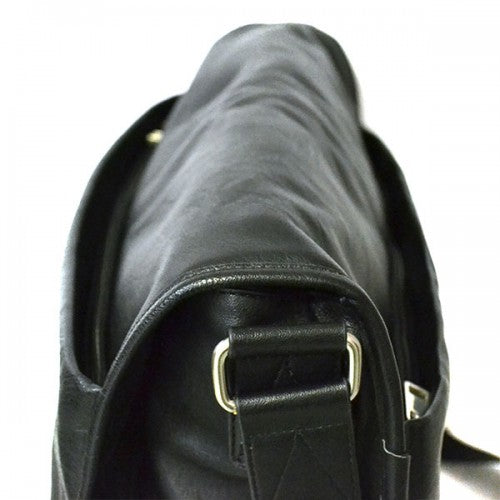 RIVERBANK - Mens Black Leather Crossbody Bag  - Belt N Bags