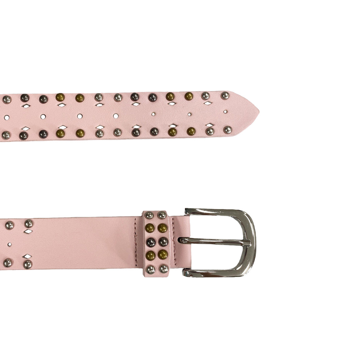 VIOLET- Girls Pink Genuine Leather Belt with Silver Buckle freeshipping - BeltNBags