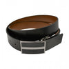 BOND - Mens Black and Brown Reversible Bonded Leather Belt  - Belt N Bags