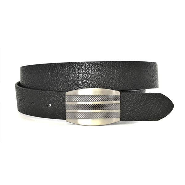 SAEGER - Mens Black Leather Reversible Belt  - Belt N Bags