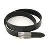 SAEGER - Mens Black Leather Reversible Belt  - Belt N Bags