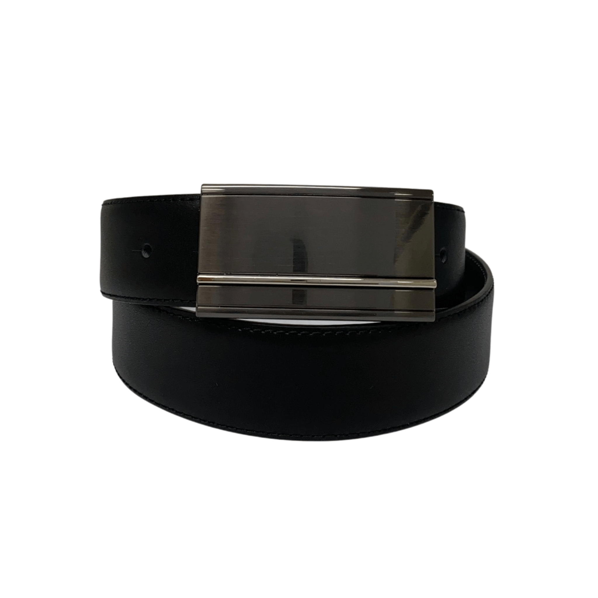 Sam  Men's Black Reversible Leather Belt | BeltNBags