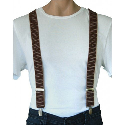 SEAN - Mens Brown & Beige Fashion Braces  - Belt N Bags