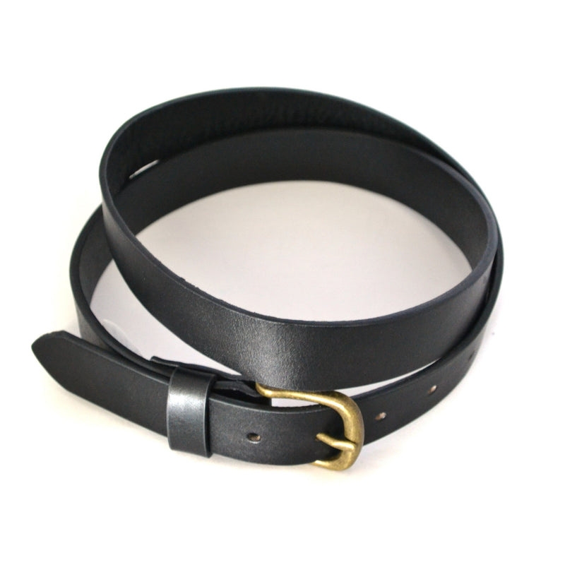 TOBEN - Mens Black Leather Dress Belt  - Belt N Bags