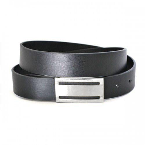 TRENT - Mens Black Leather Dress Belt freeshipping - BeltNBags