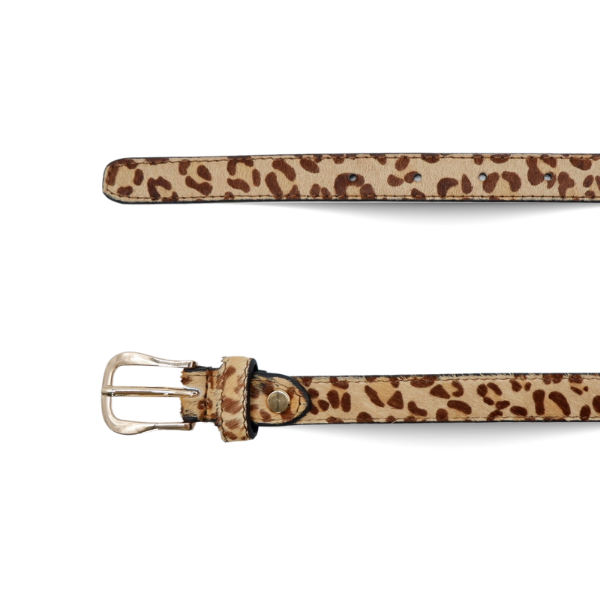 MAGGIE - Leopard Print Women's Genuine Leather Belt