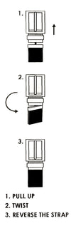 PATRICK - Men's Black Patent Genuine Leather Belt with Shield Buckle  - Belt N Bags