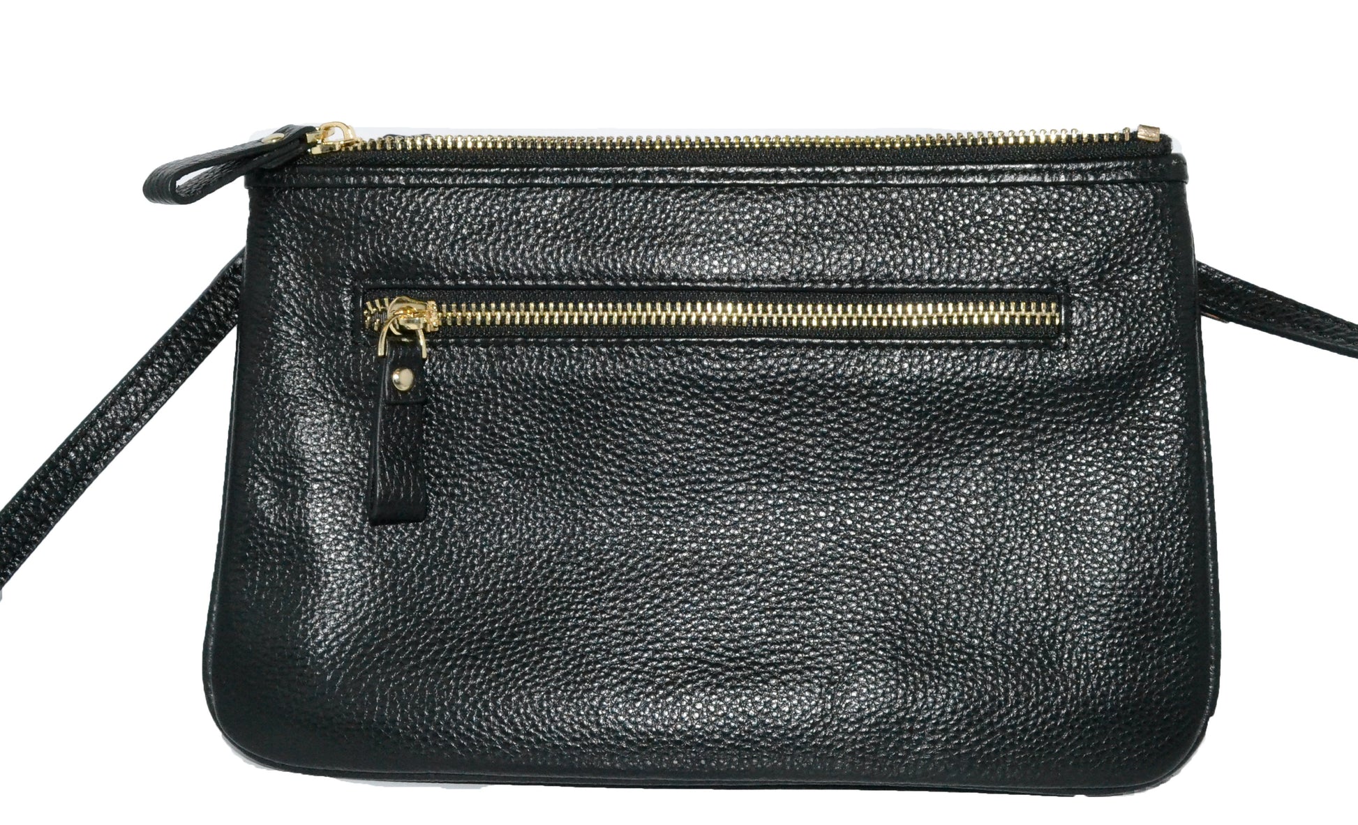 ST KILDA - Addison Road Black Genuine Leather Crossbody with black calf hair  - Belt N Bags