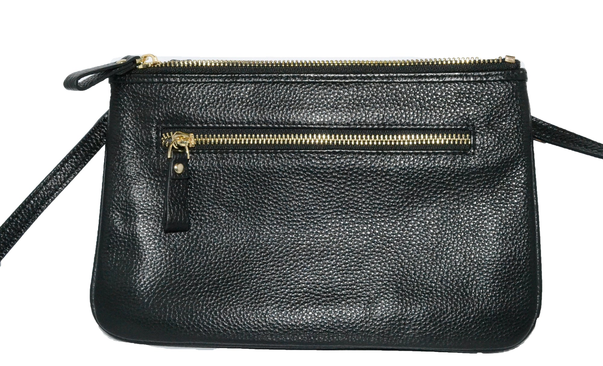 ST KILDA - Addison Road Black Genuine Leather Crossbody with black calf hair  - Belt N Bags